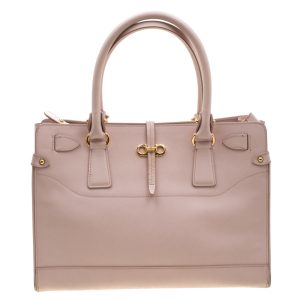Salvatore Ferragamo Blush Pink Leather Small Briana Tote, Tote Handbags - Luxury Closet catalog