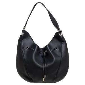 Salvatore Ferragamo Black Leather Drawstring Hobo, Shoulder Bags - Luxury Closet catalog