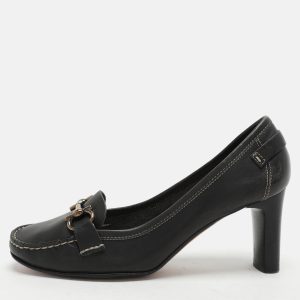 Salvatore Ferragamo Black Leather Gancini Loafer Pumps Size 38.5, Pumps - Luxury Closet catalog