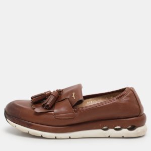 Salvatore Ferragamo Brown Leather Loafers Size 35.5, Loafers & Slip-Ons - Luxury Closet catalog