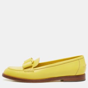 Salvatore Ferragamo Yellow Leather Viva Loafers Size 40, Loafers & Slip-Ons - Luxury Closet catalog