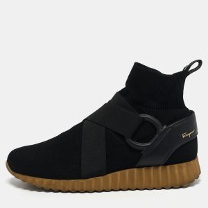 Salvatore Ferragamo Black Fabric Sock High Top Sneakers Size 39.5, Athletic Shoes & Sneakers - Luxury Closet catalog