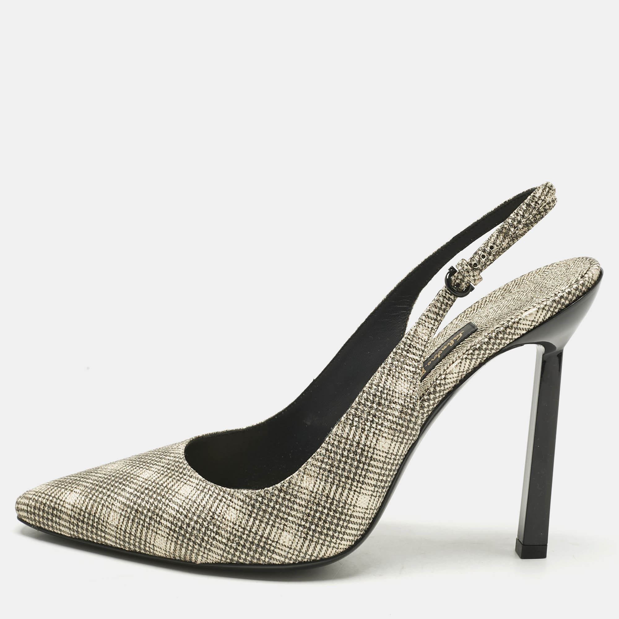 Salvatore Ferragamo Beige Canvas Jessoe X5 Slingback Pumps Size 41, Pumps - Luxury Closet catalog