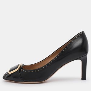Salvatore Ferragamo Black Leather Leonie Pumps Size 40, Pumps - Luxury Closet catalog