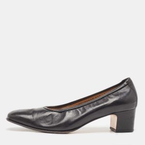 Salvatore Ferragamo Black Leather Pumps Size 37.5, Pumps - Luxury Closet catalog