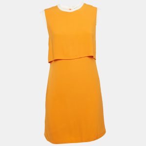 Sandro Orange Crepe Sleeveless Mini Dress S, Dresses - Luxury Closet catalog