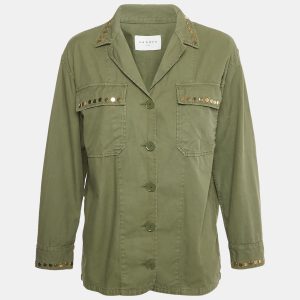 Sandro Green Cotton Studded Jacket S, Coats & Jackets - Luxury Closet catalog