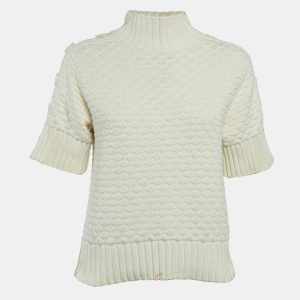 See by Chloe Cream Patterned Knit Turtleneck Sweater S, Sweaters & Cardigans - Luxury Closet catalog