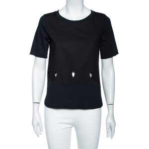 See by Chloe Black Cotton Cut Out Detail Jersey T-Shirt M, Shirts & Tops - Luxury Closet catalog
