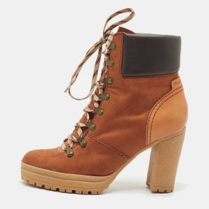 See by Chloe Brown Nubuck and Leather Ankle Boots Size 39, Boots - Luxury Closet catalog