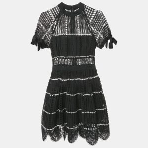 Self-Portrait Black Lace Mini Dress S, Dresses - Luxury Closet catalog