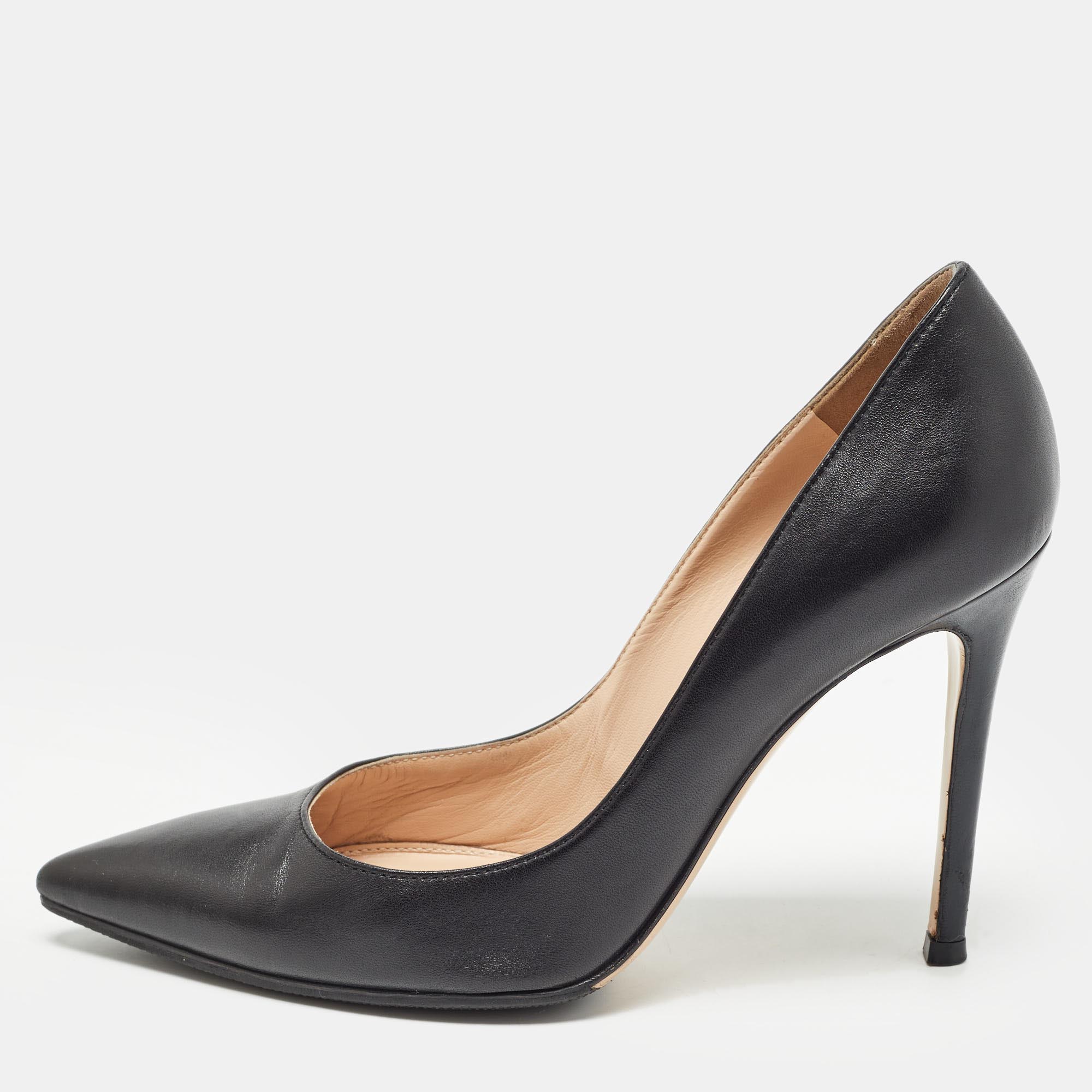 Sergio Rossi Black Leather Pointed Toe Pumps Size 37, Pumps - Luxury Closet catalog