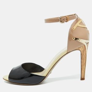 Sergio Rossi Multicolor Patent Leather Ankle Strap Sandals Size 38.5, Sandals - Luxury Closet catalog
