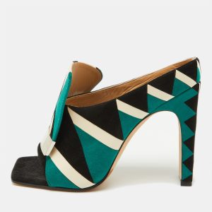 Sergio Rossi Multicolor Suede Open Toe Mules Size 37, Sandals - Luxury Closet catalog