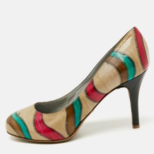 Sergio Rossi Multicolor Leather Round Toe Pumps Size 38, Pumps - Luxury Closet catalog