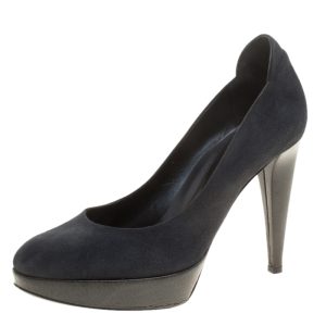 Sergio Rossi Grey Suede Platform Pumps Size 37, Pumps - Luxury Closet catalog