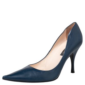 Sergio Rossi Blue Leather Pointed Toe Pumps Size 41, Pumps - Luxury Closet catalog