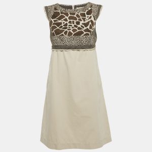 S'Max Mara Grey Printed Cotton Short Dress M, Dresses - Luxury Closet catalog