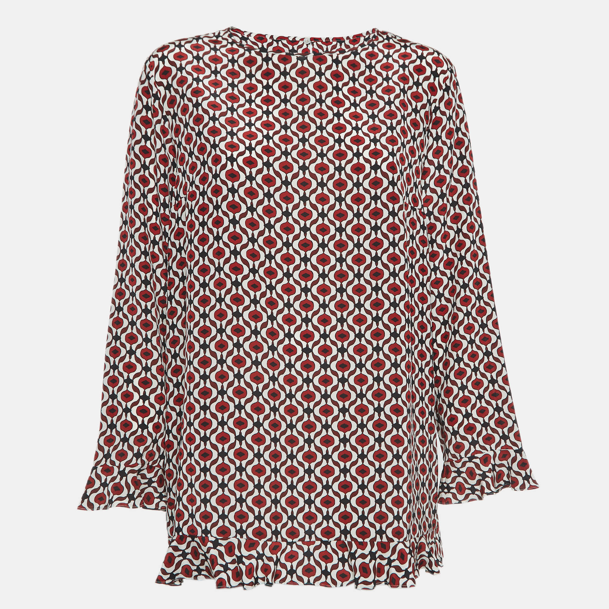 S'Max Mara Multicolor Printed Silk Top L, Shirts & Tops - Luxury Closet catalog