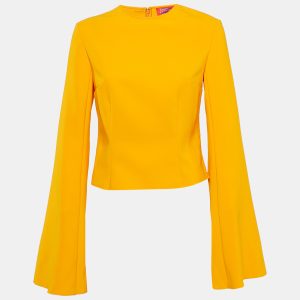 Solace London Orange Stretch Crepe The Nahla Top S, Shirts & Tops - Luxury Closet catalog