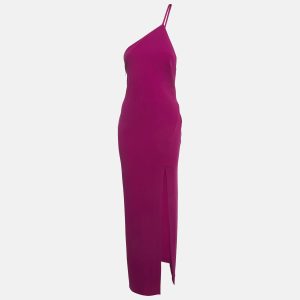 Solace London Purple Crepe One-Shoulder Maxi Dress M, Dresses - Luxury Closet catalog