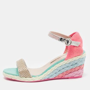 Sophia Webster Multicolor Fabric and Leather Lucita Wedge Sandals Size 41.5, Sandals - Luxury Closet catalog