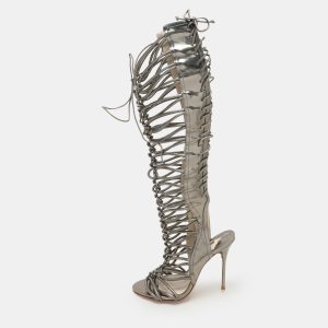 Sophia Webster Metallic Leather Clementine Lace-Up Knee High Gladiator Sandals Size 36, Sandals - Luxury Closet catalog