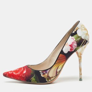 Sophia Webster For J.Crew Multicolor Floral Print Fabric Pointed Toe Pumps Size 38, Pumps - Luxury Closet catalog