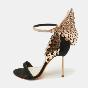 Sophia Webster Black/Metallic Suede and Leather Chiara Ankle Strap Sandals Size 37, Sandals - Luxury Closet catalog