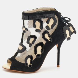 Sophia Webster Black Mesh and Suede Felice Booties Size 36, Boots - Luxury Closet catalog