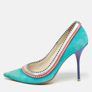 Sophia Webster Multicolor Suede and Leather Pointed Toe Pumps Size 37, Pumps - Luxury Closet catalog