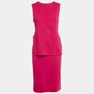 Sportmax Fuchsia Pink Jersey Sleeveless Knee-Length Dress M, Dresses - Luxury Closet catalog
