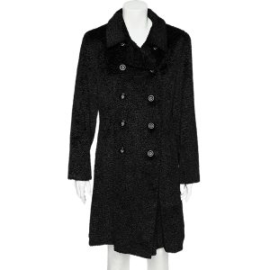 Sportmax Black Faux Fur Double Breasted Coat M, Coats & Jackets - Luxury Closet catalog