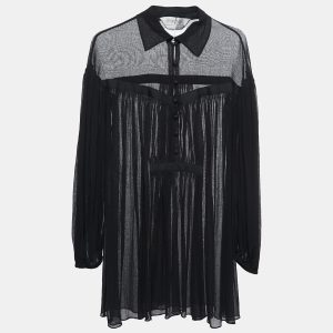 Sportmax Black Cotton Gauze Long Sleeve Tunic XS, Shirts & Tops - Luxury Closet catalog