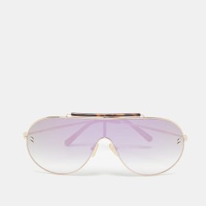 Stella McCartney Tortoise Brown/Iridescent Gradient SC0056S Shield Sunglasses, Sunglasses - Luxury Closet catalog