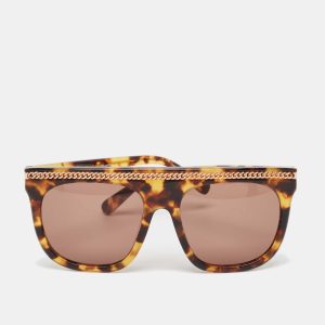 Stella McCartney Tortoise Brown Falabella Chain Square Sunglasses, Sunglasses - Luxury Closet catalog