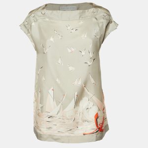 Stella McCartney Beige Printed Silk Top S, Shirts & Tops - Luxury Closet catalog