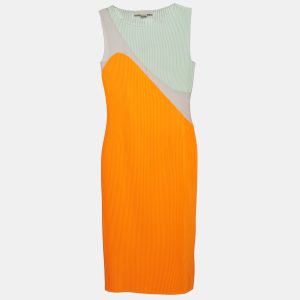 Stella McCartney Multicolor Plisse Paneled Midi Dress XS, Dresses - Luxury Closet catalog