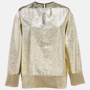 Stella McCartney Metallized Lurex Knit Loose Fit Pullover S, Shirts & Tops - Luxury Closet catalog