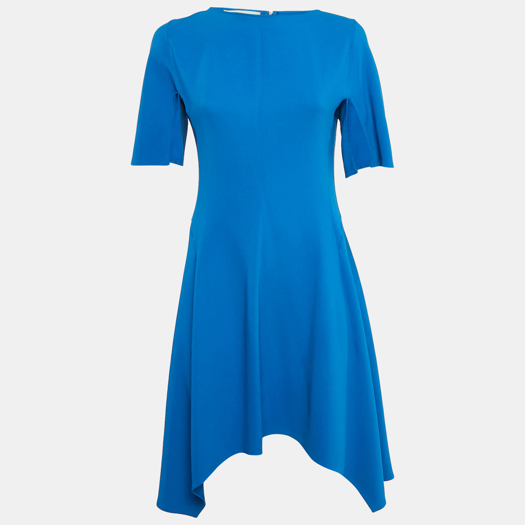 Stella McCartney Blue Stretch Crepe Asymmetric Mini Dress S, Dresses - Luxury Closet catalog