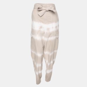 Stella McCartney Beige/White Cotton Bamboo Safari Tie Dye Pant S, Clothing - Luxury Closet catalog