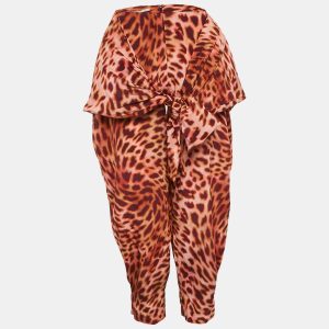 Stella McCartney Multicolor Animal Print Silk Tie-Up Trousers XS, Clothing - Luxury Closet catalog