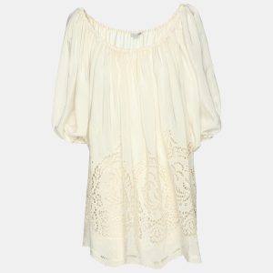 Stella McCartney White Silk Broderie Anglaise Blouse S, Shirts & Tops - Luxury Closet catalog