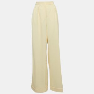 Stella McCartney Cream Wool Wide-Leg Trousers M, Clothing - Luxury Closet catalog