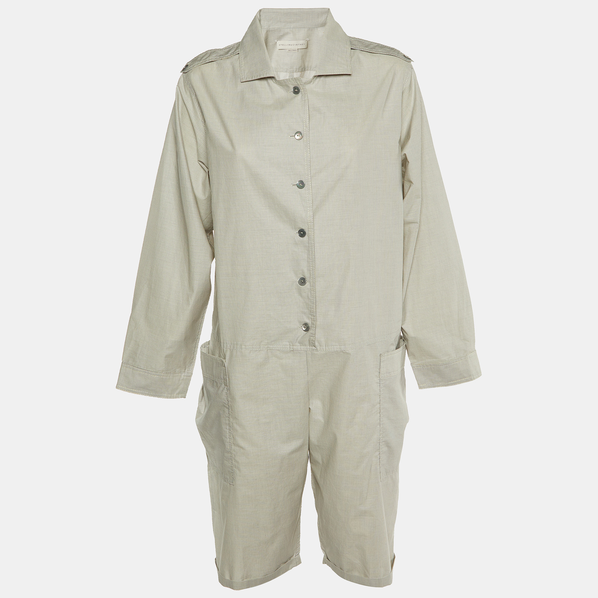 Stella McCartney Light Grey Striped Cotton Playsuit S, Suits - Luxury Closet catalog