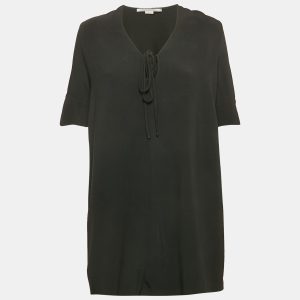 Stella McCartney Black Crepe Tie-Up Detail Mini Dress S, Dresses - Luxury Closet catalog