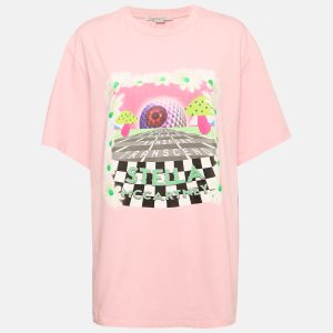 Stella McCartney Pink Printed Cotton Day Tripper Oversized T-Shirt M, Shirts & Tops - Luxury Closet catalog