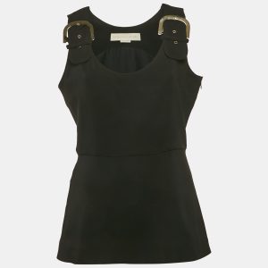Stella McCartney Black Crepe Buckle Detail  Sleeveless Top M, Shirts & Tops - Luxury Closet catalog