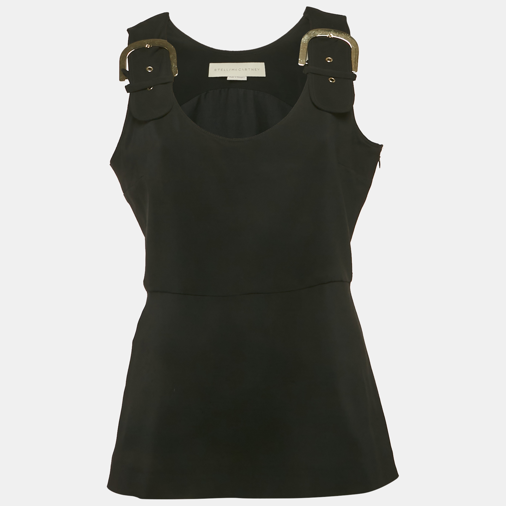 Stella McCartney Black Crepe Buckle Detail Sleeveless Top M, Shirts & Tops - Luxury Closet catalog