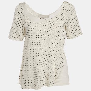Stella McCartney White Printed Silk & Knit Layered Top S, Shirts & Tops - Luxury Closet catalog
